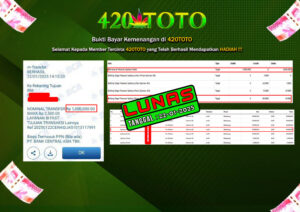 BUKTI KEMENANGAN 420TOTO - PADA PERMAINAN TOGEL PASARAN SYDNEY POOLS ( 8 0 0 4 )  22-01-2025