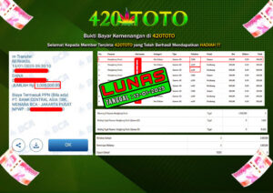 BUKTI KEMENANGAN 420TOTO - PADA PERMAINAN TOGEL HONGKONG POOLS ( 7 2 6 8 ) 12-01-2025