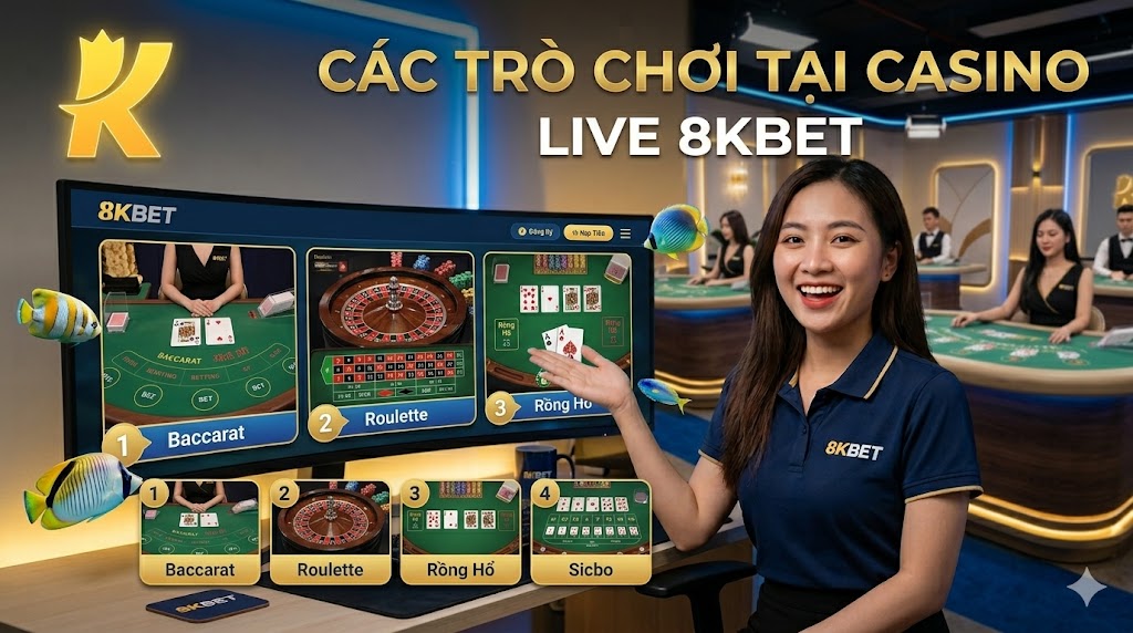 Các Trò Chơi Tại Casino Live 8KBET